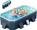 Foldable Pool, Non-Inflatable Swimming Pool for Kids, Adults and Pets, Large Portable Kids Pool for Outdoor Backyard Garden, 116" × 65" × 22"
