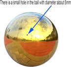 35cm/14inch Diameter Gazing Globe Mirror Ball,Red Stainless Steel Polished Reflective Smooth Garden Sphere,Colorful and Shiny Addition to Any Garden or Home