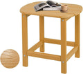 Plawdlik Hdpe Outdoor Adirondack Side Table, Wooden Textured, Set for Patio, Garden, Porch, Pool Composite Patio, Backyard, Bathroom and Indoor, Maintenance & Weather Resistant(Teak)