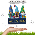 OrnamentallyYou Spring & Summer-Themed Garden Statues – Adorable Outdoor Decor for Lawn, Patio & Porch (Nautical Themed Religious Gnome Figurine, Jesus is My Anchor 6" Beach House Statue)