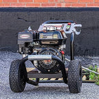 SIMPSON Cleaning PS3228 PowerShot 3300 PSI Gas Pressure Washer, 2.5 GPM, Honda GX200 Engine, Includes Spray Gun and Extension Wand, 5 QC Nozzle Tips, 5/16-inch x 25-foot MorFlex Hose, 49-State