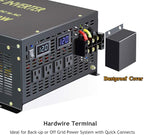 WZRELB Pure Sine Wave 6000W (10000W Surge) 12VDC 120VAC Power Inverter - Solar, RV