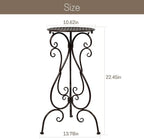 2 Pack Plant Stands Indoor Outdoor, Metal Flower Pot Holder 22.5 inch Tall, Heavy Duty Pedestal Plants Stand for Patio Garden Porch Corner Balcony, Brown