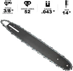 14 Inch Chainsaw Chain for SKIL CS4555-10, 14" Chain Saw Chain for Kobalt KCS 4040-06 40v 1040A-03 1040B-03 Greenworks Ryobi and More (2 Pcs)