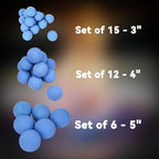 Skyflame Ceramic Fireplace Balls, Set of 6 Round Fire Stones Set for Indoor and Outdoor Fire Pits or Fireplaces Accessory, 5 Inch, Blue