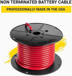 Spartan Power Battery Cable, 100% Pure Copper Wire, Automotive, Inverter, MPPT, Car Audio Speaker Amp Stereo, RV Trailer, Made in USA