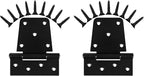 Heavy Duty Gate Hinges 3.5 inch 2 Pack Extra Thick Industrial T Hinges Barn Door Hinges Shed Door Hinges for Large Wooden Gates Wood Fence Outdoor - Black Iron Finish (Screws Included)