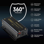 WZRELB 300W Pure Sine Wave Power Inverter 600W Peak DC 48V to 110V AC Car Adapter Off Grid with LED Display