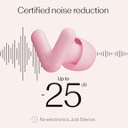 Alpine Silence Earplugs for Sleep, Focus & Travel - V-Shape Snug Fit & Soft Oval Tips – 4 Sizes XS/S/M/L - Comfortable, Reusable Hearing Protection - 22dB – Pink