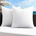 MIULEE Pack of 2 26x26 Outdoor Pillow Inserts, Outdoor Throw Pillows Water-Resistant Decorative Premium Square Pillow Stuffer Sham for Porch Swing Couch Sofa Cushion Patio Furniture
