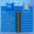 SWIMLINE HYDROTOOLS Air Pool Pillow for Above Ground Pools Cover Winterizing Guardian Premium | 4 x 4 ft Pool Cushion Float for Under Pool | Rope Included | Cold Resistant Thick Pool Pillows |11445
