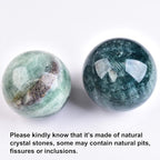 Large Green Fluorite Crystal Ball with Stand Natural Crystals Sphere Gemstone Ball Meditation Witchcraft Home Decor 100-110mm/3.9-4.3"