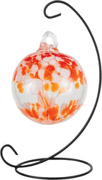 Dale Tiffany AC23216-D3 Rainbow Tree of Life Hand Blown Art Glass Ornament Witch Globe Gazing Ball, Nova, 3" Diameter with Hanging Stand