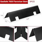 GasSaf 7635 Flavorizer Bars 15.3 for Weber GS4 Spirit II & I E210 S210 E215 E220 S220 Grills(Front-Knob), Replacement Parts for Weber GS4 Spirit 2 Burner Grills, 3PCS Flavor Bar Parts for 67045 69796