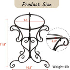 Gazing Globe Stand, Gazing Ball Stand for 8-10 Inches Garden Gazing Globes, Outdoor Garden Black Metal Scroll Gazing Globe Display Stand