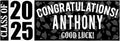 Let's Make Memories Personalized Graduation Banner Class of 2025 - Graduation Party Decorations - Congratulations Banner - Indoor/Outdoor Vinyl - Best in Class - Black - 8 ft.