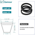 Ganivsor 754-04050 954-04050 Replacement 1/2'" x 35“ Cogged Auger Drive V-Belt Compatible with MTD Two-Stage Snow throwers 754-04050A 954-04050A