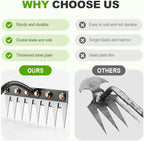 2025 Upgrade Iron Weeding Rake 2.0, 5/6/7/8 Teeth Carbon Steel Garden Weeder Rakes, Iron Rake for Yard Lawn and Garden, Heavy-Duty Garden Hand Weeder Puller Tool for Gardening and Weedings (5 Teeth)