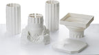 Efavormart 4 Pack 36" Tall White PVC Height Adjustable Empirical Roman Inspired Pedestal Column Plant Stand