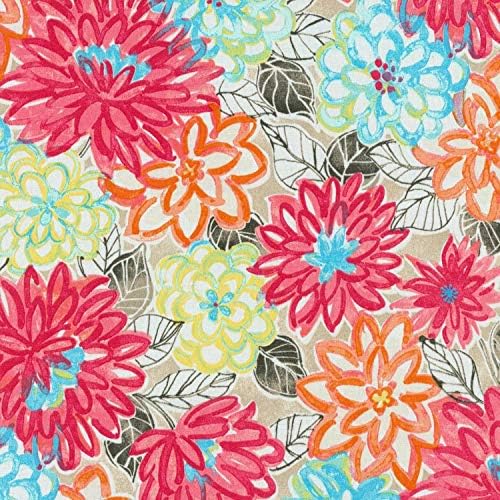 RSH DECOR: Tufted U-Shapes & Lumbars 2 of Each | 19” x 19” & 20" x 12" | Water-Resistant Spun Fabric | Outdoor Wicker Cushions & Support Pillows for Patio Furniture | Artistic Floral
