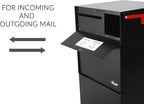 dVault® Full Service Vault DVCS0015 Secure Curbside Mailbox/Package Drop with Locking Letterbox (Black)