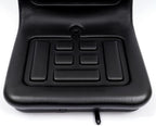 Waterproof Tractor Seat with Drainage Holes and Adjustable Design - Universal Replacement Seat for Riding Lawn Mower, Forklift, Go Kart (14.17x13.78x11.81 in)