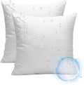 Ashler 16 x 16 Outdoor Pillow Inserts, Set of 2 Water Resistant Throw Pillow Inserts Hypoallergenic Stuffer Sham Square Pillow Insert for Patio, Bench, Garden, Indoor Outdoor Decorative