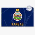 AMZFLAG Kansas State Flag 3x5 ft Outdoor, Double Sided Kansas Flag Heavy Duty KS Flags of Kansas with 2 Brass Grommets