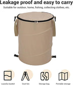 Zunate Collapsible Lawn and Leaf Bag, 24 Gallon Collapsible Trash Can, Reusable Outdoor Yard Waste Leaf Bag Garden Garbage Bin, Garden Garbage Bag with Lid, Lawn and Leaf Bags for