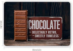 Vintage Chocolate Metal Tin Sign - Luxurious Decorative Iron Wall Art - 12x8 inches - Sweetly Timeless Retro Foil Engraving Design