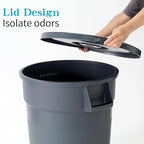 32 Gallon Outdoor Trash Can, Outdoor Trash Can with Lid and Wheels, Commercial Trash Cans Suitable for Restaurants, Kitchens and Courtyards