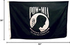 3x5' POW/MIA Nylon Flag - Double Sided - All Weather, Durable, Outdoor Nylon Flag - All Star Flags