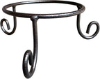 Black Iron Gazing Globe Stand, Wrought Iron Sphere Holder, Crystal Ball and Glass Bowl Display Stand, Metal Egg Holder 4.5inches x 2inches
