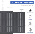 Soleil Jardin Aluminum Patio Extendable Dining Table, 63" - 105", Adjustable Indoor Outdoor Furniture Rectangle Table for 6-10 Person Porch Deck Garden, Dark-Grey