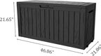 80GAL PLUS Rolling Black Outdoor Deck Box with Lock Hole - Waterproof, SGS - Certified UV Protection, All - Weather Resin, Easy to Move for Poolside or Patio Storage, Effortless Setup