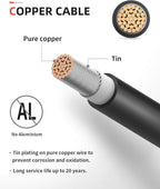 BougeRV 10 Feet 12AWG Solar Extension Cable with Female and Male Connector with Extra Pair of Connectors Solar Panel Adaptor Kit Tool (10FT Red + 10FT Black)