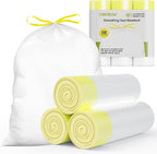 CEROELDA 1.6 Gallon Small Trash Bags, 60 Count Mini Drawstring Garbage Bags Unscented fit 4.5-8 Liter, 1.2-2 Gallon Thick Plastic Wastebasket Liners for Bathroom Bedroom Office Toilet