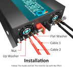 WZRELB 4000W 48V 120V Pure Sine Wave Power Inverter with 2 AC Outlets,Car Inverter
