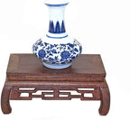 GOLDY&WENDY Oriental Furniture Rosewood Rosewood Pedestal Stand Rectangular Carved Wooden Base Art Antique Furniture Decoration