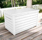 Generic 230 Gallon Outdoor Storage Resin Deck Box-(White), 243510