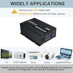 WZRELB 1500W Pure Sine Wave Inverter 36VDC to 120VAC Solar Power Converter Truck RV Home LCD Display