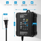 65W Low Voltage Landscape Transformer, RWUSNX Outdoor Landscape Lighting Transformer with Timer and Photocell Sensor, 120V AC to 12V DC Weatherproof for Spotlight, Garden Light, Pathway Light