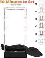 COSVALVE Portable Steam Sauna Box with Red Light for Home with 1600W 4L Steamer, Comfort Folding Chair, Indoor at Home Sauna Tent, Personal Steam Room for Relaxation, 2.9' x 2.9' x 5.9', Black