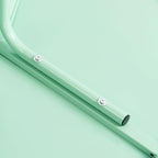 Minimalist Design 31.5 Inch Diameter Round Metal Patio Table, Bistro Table, Dining Table, Suitable for Indoor and Outdoor Cafes and Restaurants (Seaglass Green)