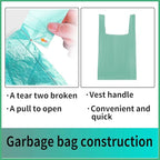 Trash Bags, 5 Rolls/100 Counts Small Garbage Bags for Office, Kitchen,Bedroom Waste Bin,Colorful Portable Strong Rubbish Bags,Wastebasket Bags…