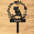 Custom Parrot Memorial Stake,Metal Parrot Grave Marker,Parrot Garden Sign,Remembrance Stake,Bird Loss,Outdoor Garden Yard Sign Parrot 16inch