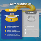DIMAR GARDEN 8ft x 30in Inflatable Swimming Spray Pool, Outdoor Round Air Top Ring Elephant Pools