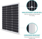 Renogy Solar Panel 50 Watt 12 Volt, High-Efficiency 50W Solar Panel Monocrystalline PV Module Power Charger for RV Marine Rooftop Farm Battery and Other Off-Grid Applications