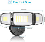 Olafus 80W Flood Lights Outdoor, Switch Controlled 8000LM LED Security Lights, IP65 Waterproof Outside Floodlights, 6500K Exterior Flood Light Fixture Wired for House Yard Porch Eave Black