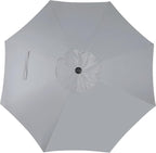 Blissun 9' Outdoor Patio Umbrella, Outdoor Table Umbrella, Yard Umbrella, Market Umbrella with 8 Sturdy Ribs, Push Button Tilt and Crank